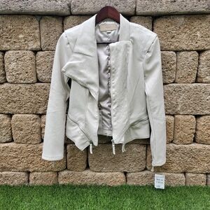 NWT Blank NYC Faux Leather Jacket | Vanilla Latte | Off-White | Size Small